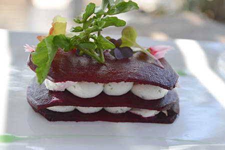 Beetroot millefeuille